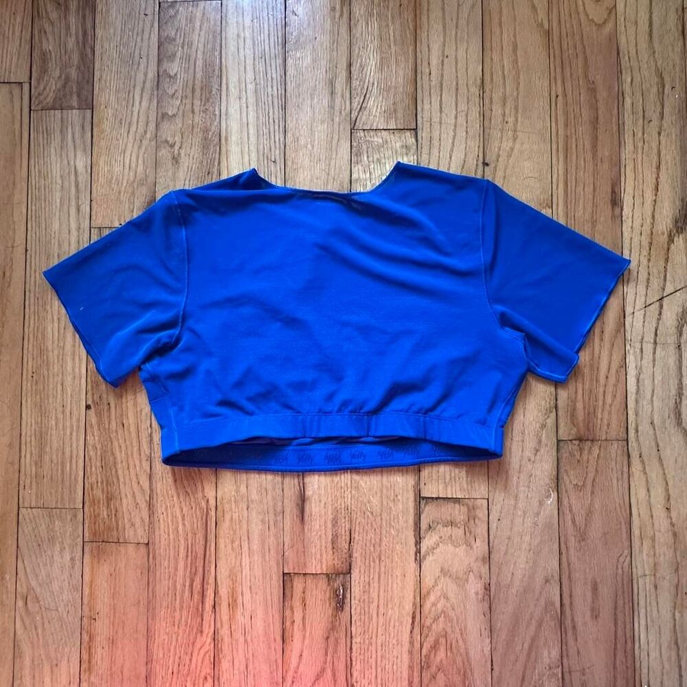 Yitty Mesh Me Smoothing Blue Midi Crop Top - Picture 2 of 6